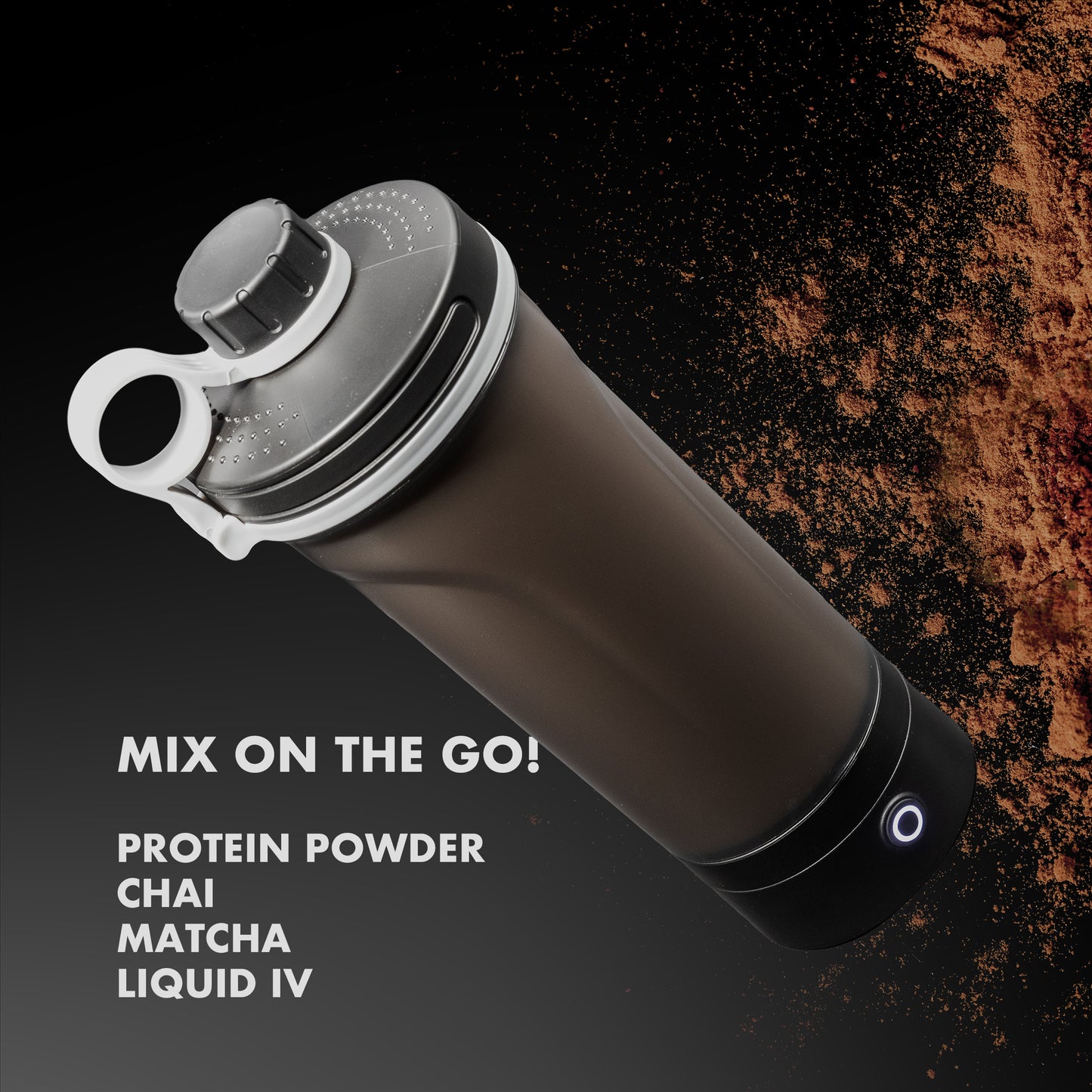MixMate Electric Protein Shaker Bottle – USB C Rechargeable, Leak‑Proof Mixing