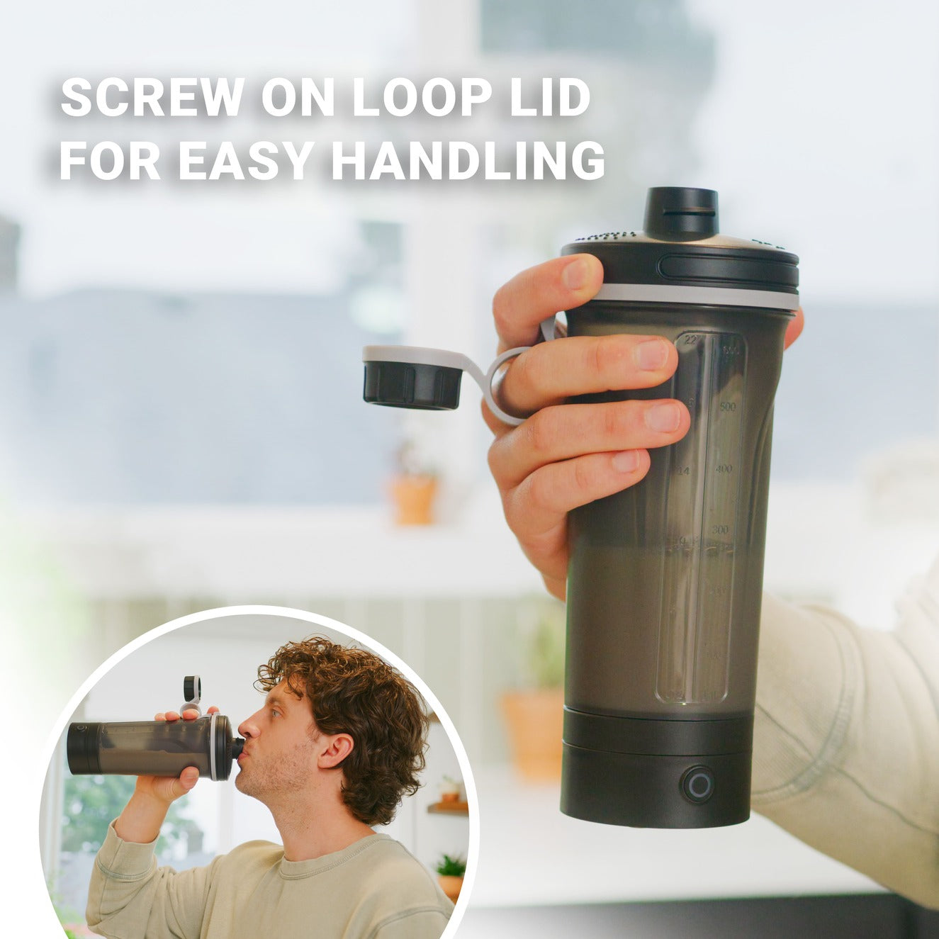 MixMate Electric Protein Shaker Bottle – USB C Rechargeable, Leak‑Proof Mixing